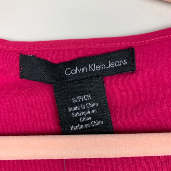 Calvin Klein NWT Sequin Blouse Magenta Pink Size S - Picture 2 of 7